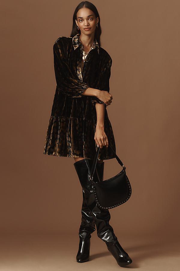 Maeve The Bettina Tiered Shirt Dress By Mini Velvet Edition in Brown Lyst UK