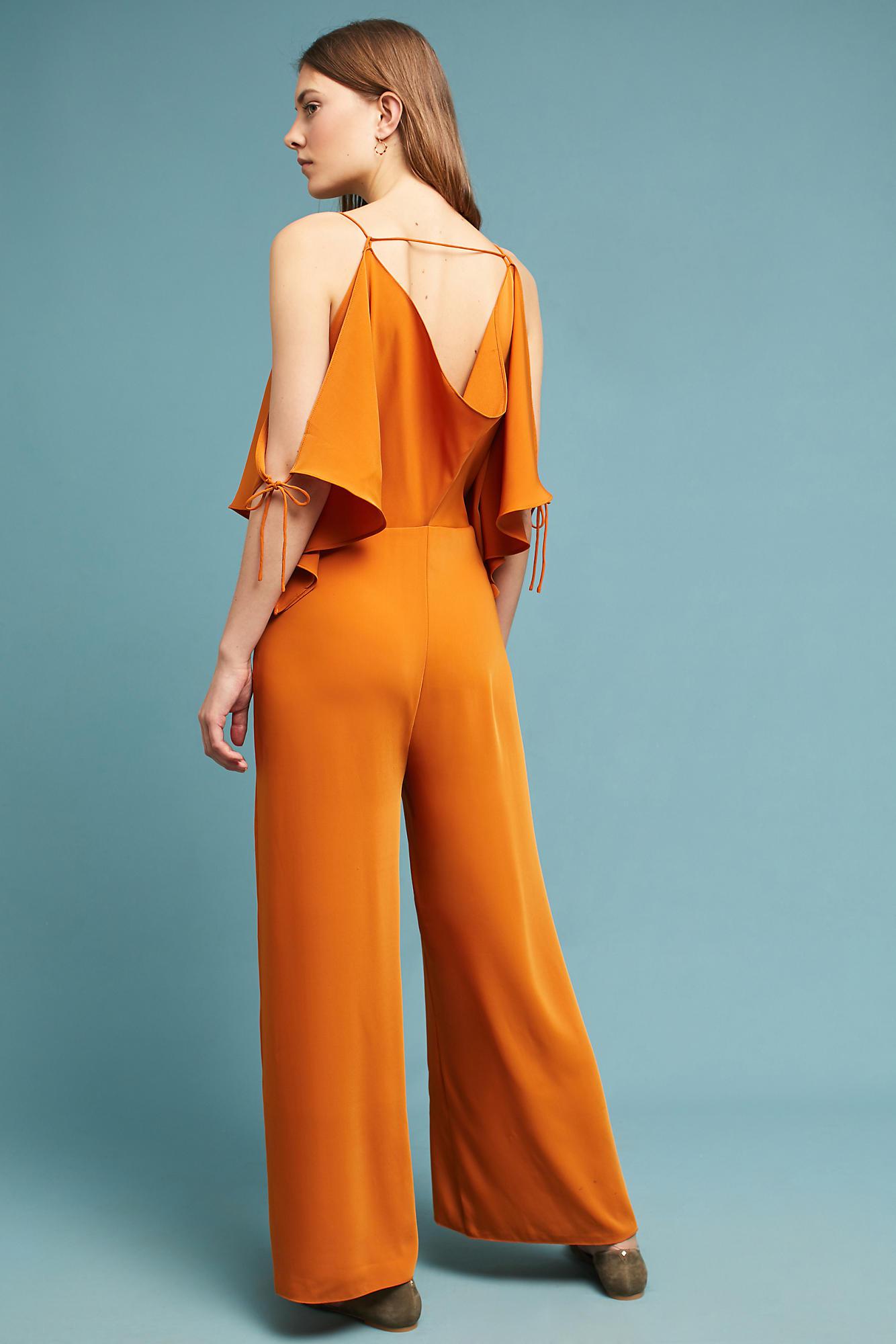anthropologie yellow jumpsuit