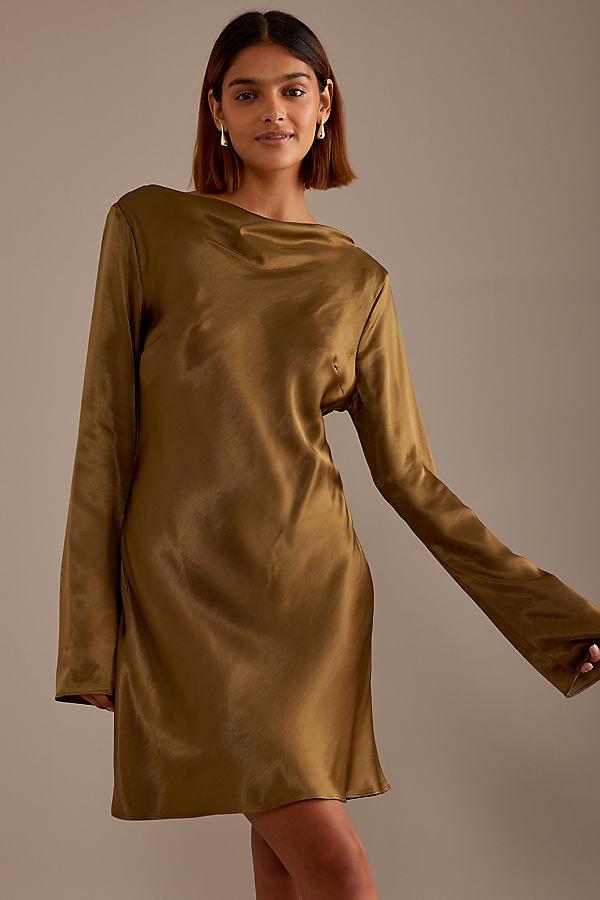Anthropologie Long-Sleeve Satin Bias Cut Mini Slip Dress in Green | Lyst UK Anthropologie Long-Sleeve Satin Bias Cut Mini Slip Dress in Green | Lyst UK