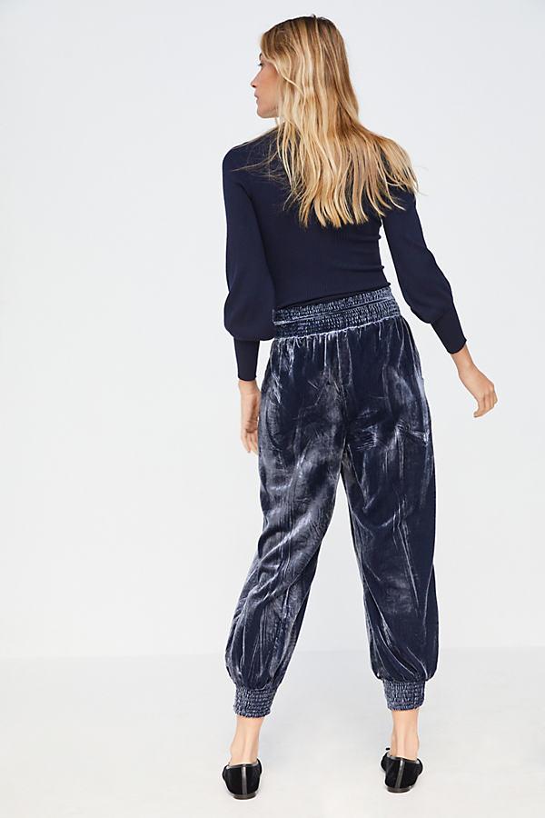 Anthropologie Gloria Velvet Joggers in 