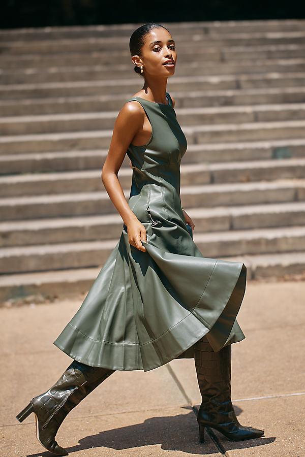 anthropologie faux leather dress La Femme Dress 32878 – Alexandra's Boutique