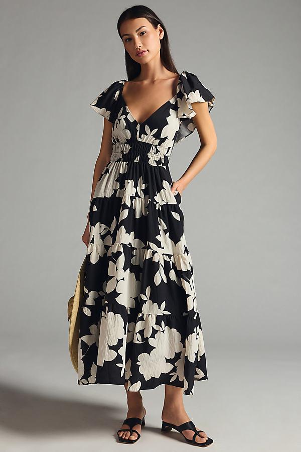 Black and hotsell white anthropologie dress