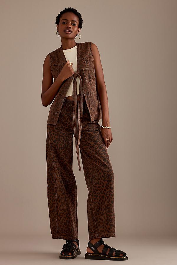 トップス DAMSON MADDER LEODARD TIE FRONT GILET Leopard Tie Front Gilet | Nuuly