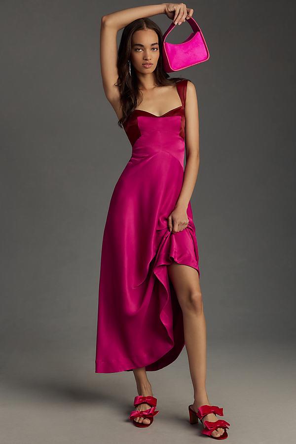 Maeve Sleeveless Seamed Midi Slip Dress in Pink Lyst UK