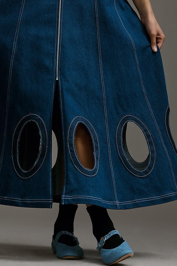 geisha designs denim dress Vericale Denim Dress Geisha Designs by Paras and Shalini