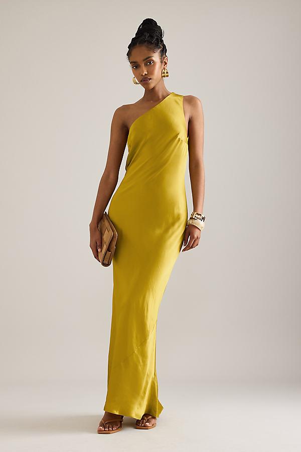 By Anthropologie The Lily One-Shoulder Satin Maxi Slip Dress in Metallic | Lyst UK By Anthropologie The Lily One-Shoulder Satin Maxi Slip Dress in Metallic | Lyst UK