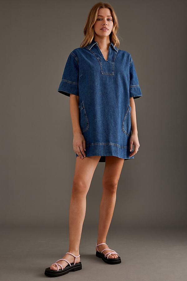 white christmas dresses The Cora Dress in Denim Blue Windsor main image 1