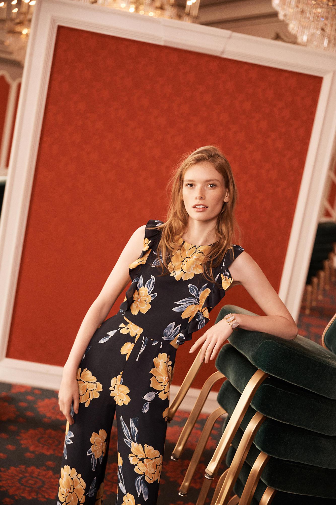 Lyst Anthropologie Evening Primrose Jumpsuit in Blue