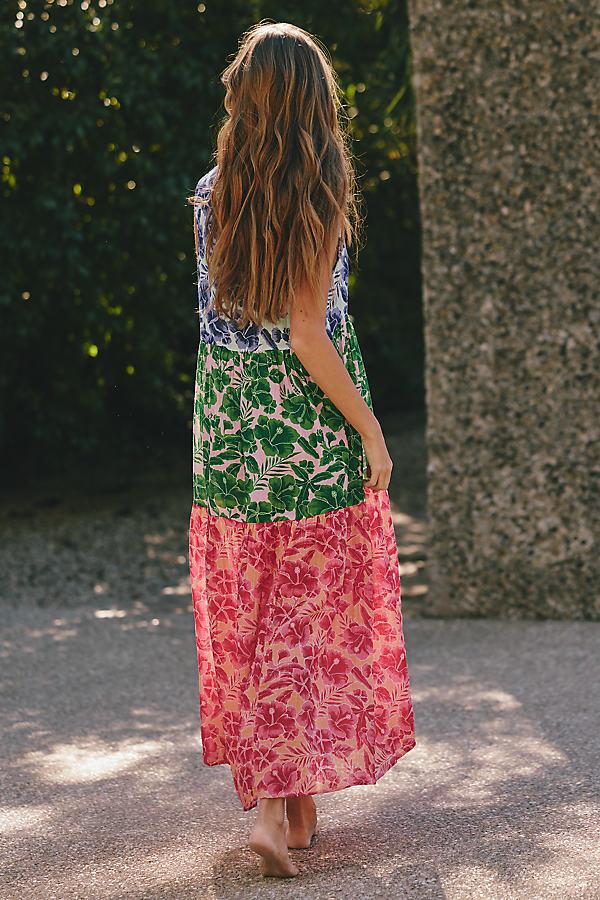 Celandine The Kallie Flowy Gauze Maxi Dress By in Grey
