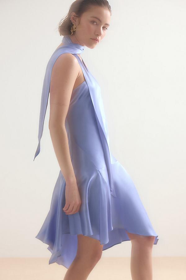 bill in blue dress Mac Duggal High Neck Cape Mini Dress - Fuchsia (Pink)