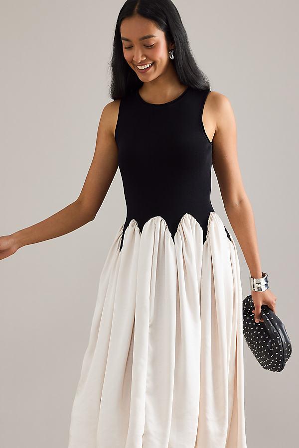 siempre michelle sleeveless colorblock midi dress siempre michelle sleeveless colorblock midi dress Color Block Stripe Sleeveless Midi Dress Red / M