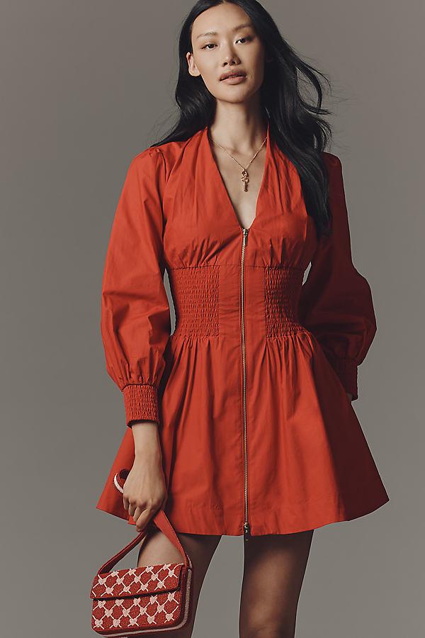 anthropologie red shirt dress Anthropologie Maeve Veronia Shirt Dress