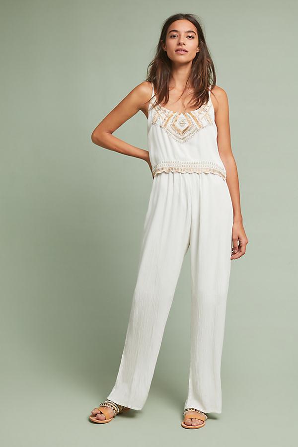metallic jumpsuit anthropologie