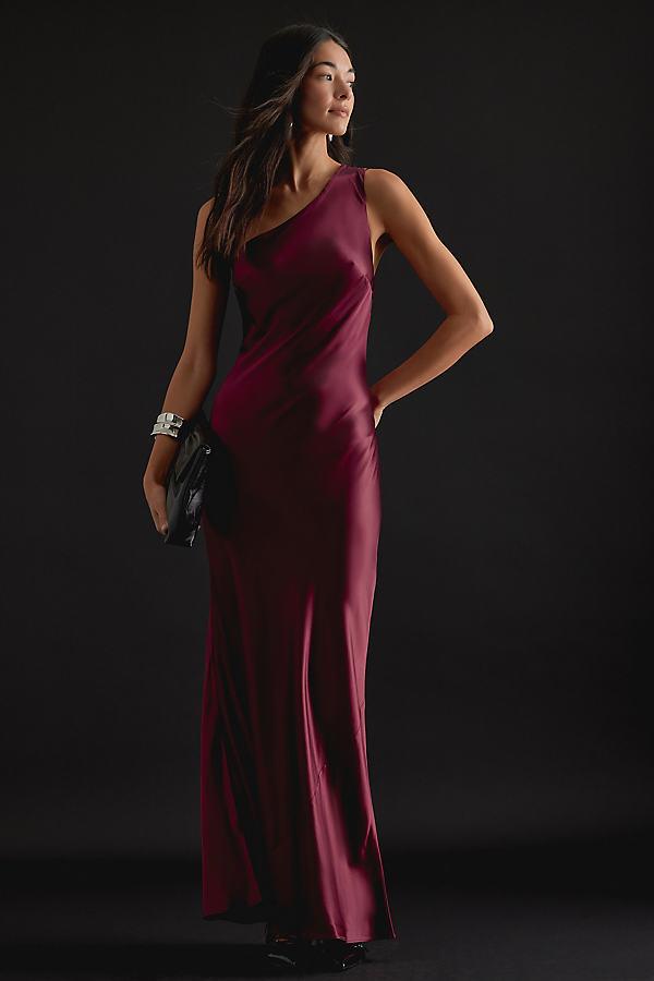 off the shoulder burgundy maxi dress Dorotea Burgundy Off Shoulder Maxi Gown (Final Sale-US Only), L / Red