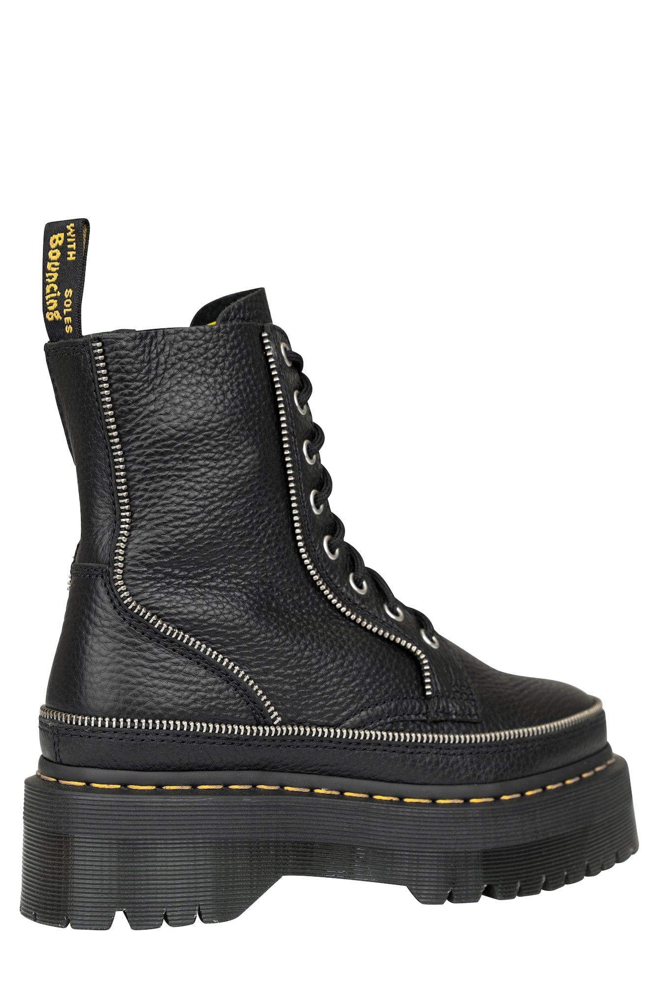 Dr. Martens Jadon Zip Details Black Milled Nappa | Lyst