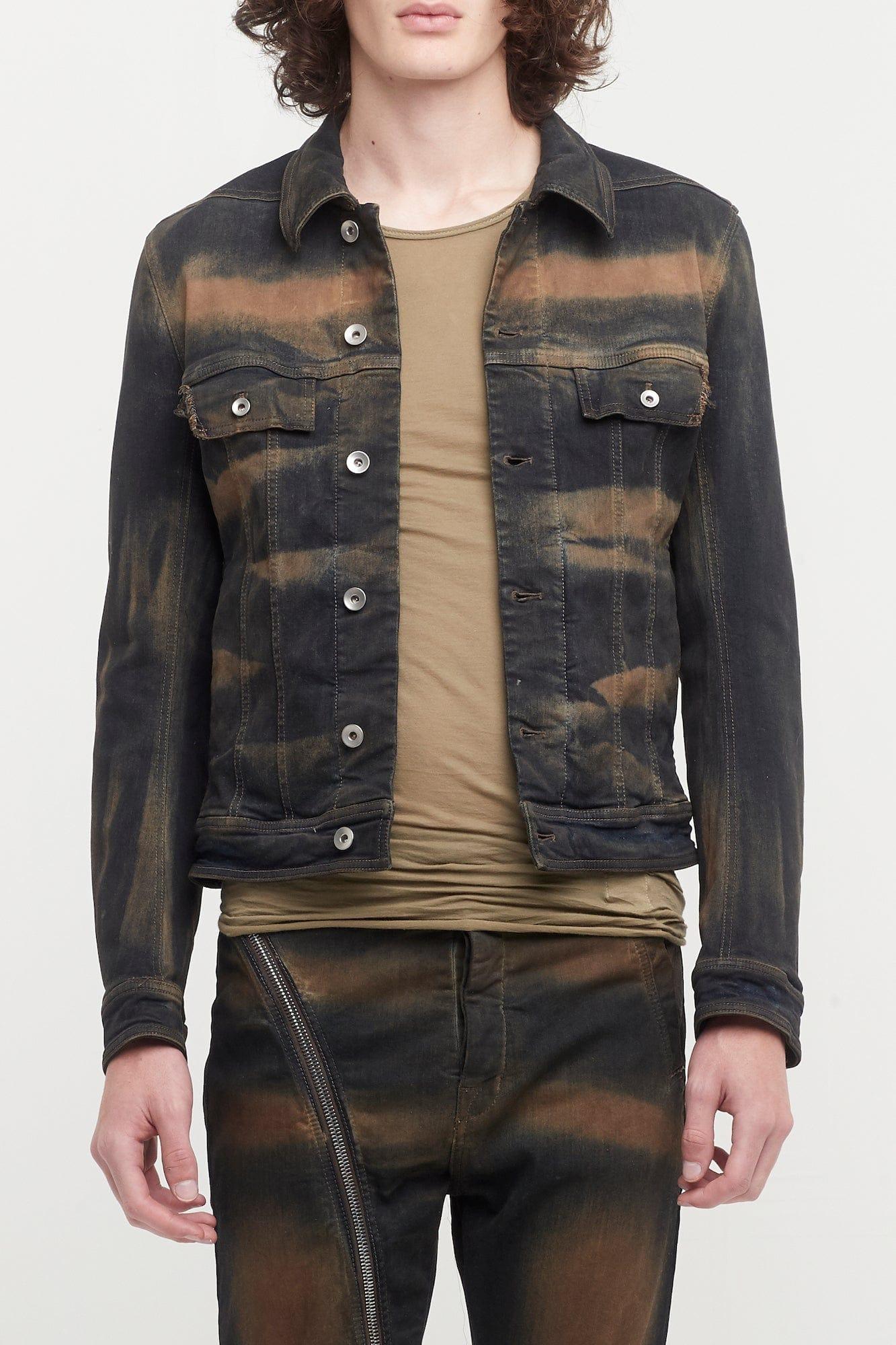 Rick Owens DRKSHDW Trucker Jacket In Mud in Black for Men | Lyst