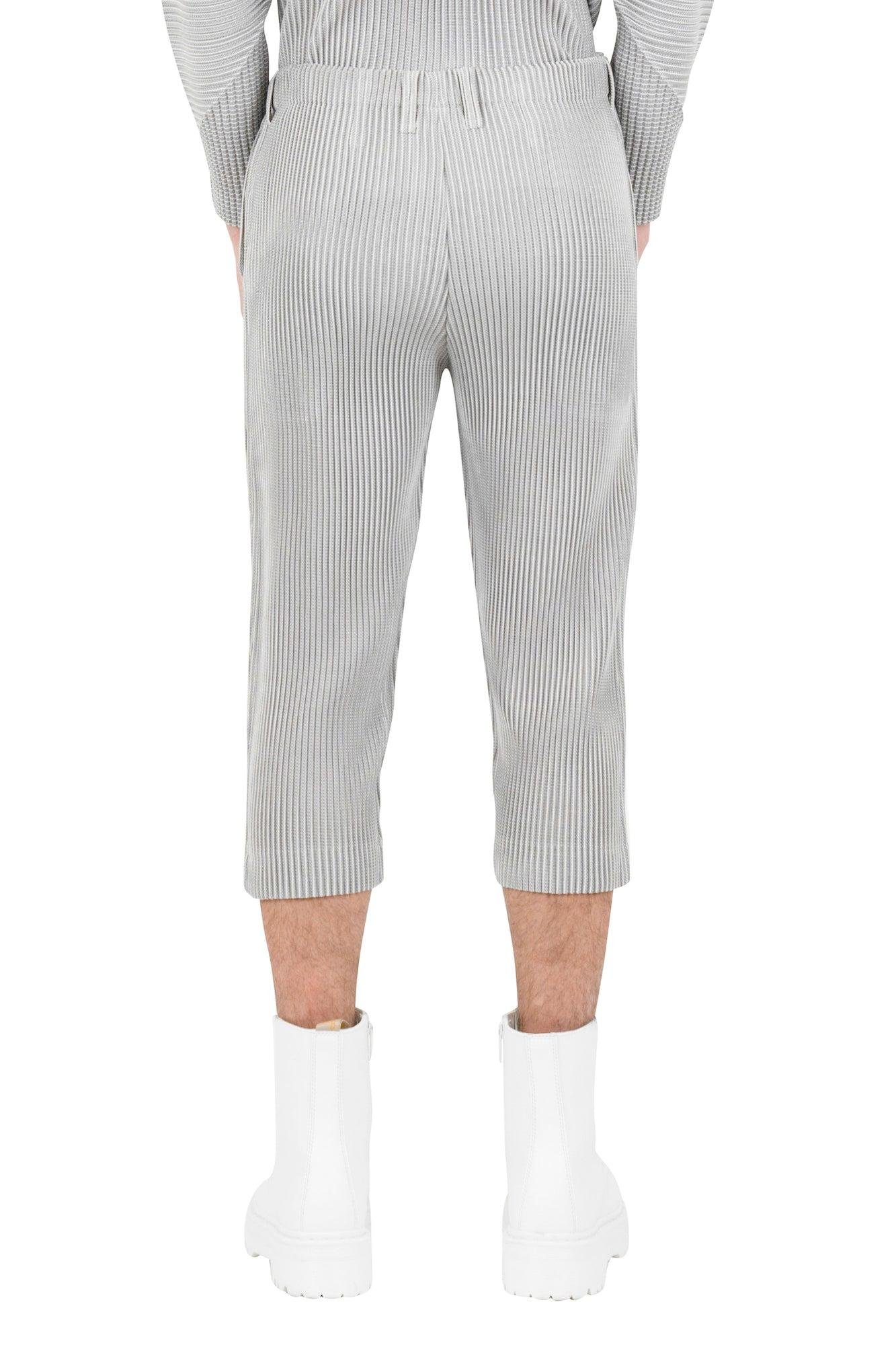 Homme Plissé Issey Miyake Leno Stripe Trouser in Gray for Men | Lyst