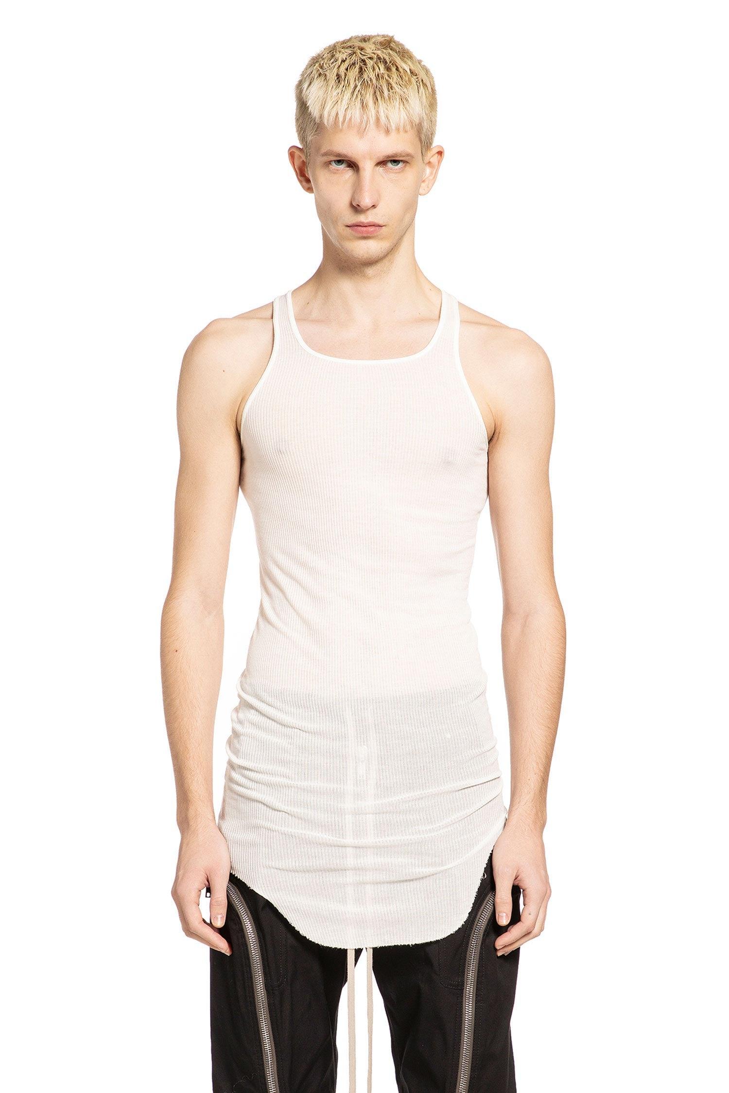 Rick Owens Forever Basic Rib Tank in White for Men | Lyst