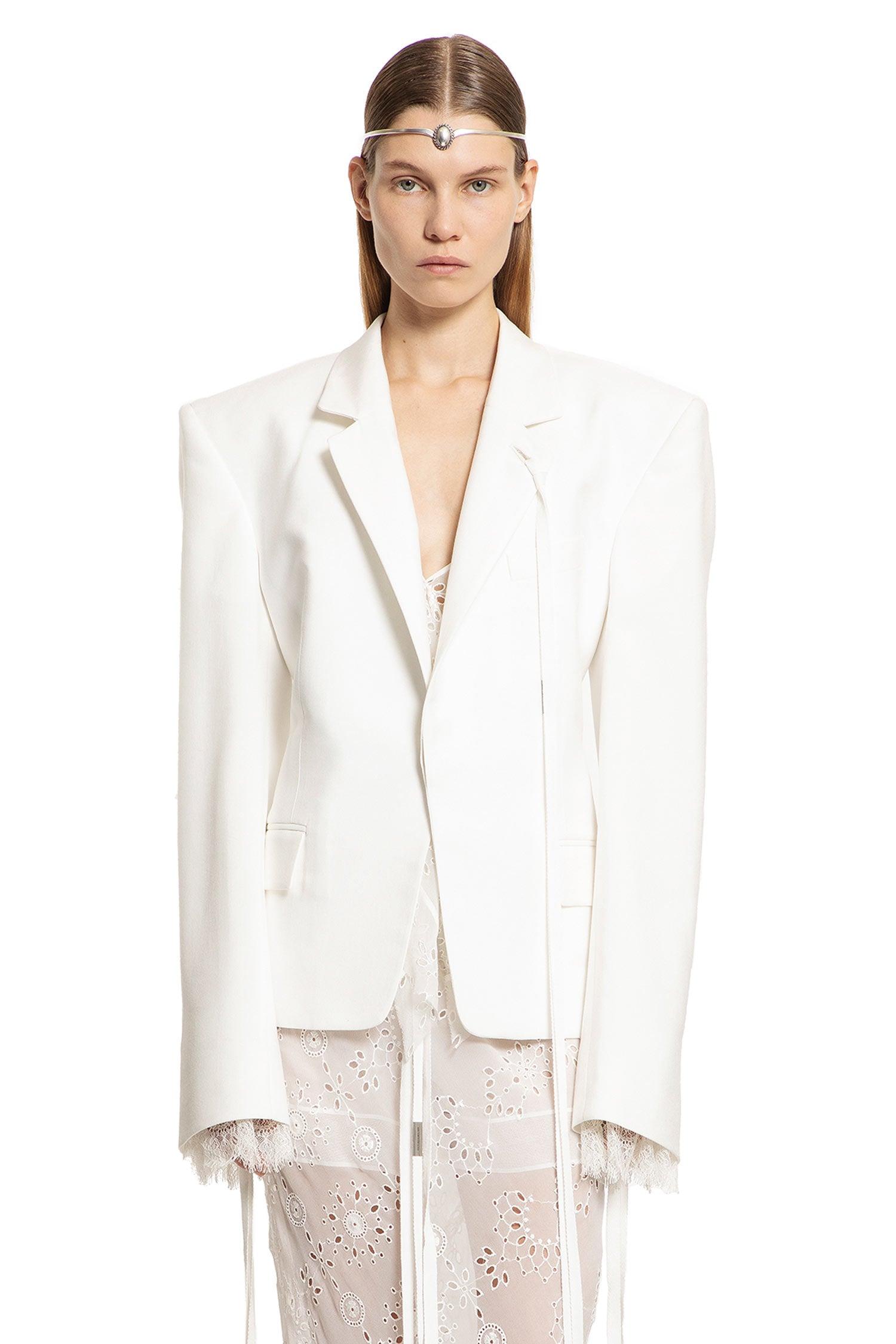 ジャケット ANN DEMEULEMEESTER 'Agnes' blazer jacket White Ann Demeulemeester Blazers in White | Lyst