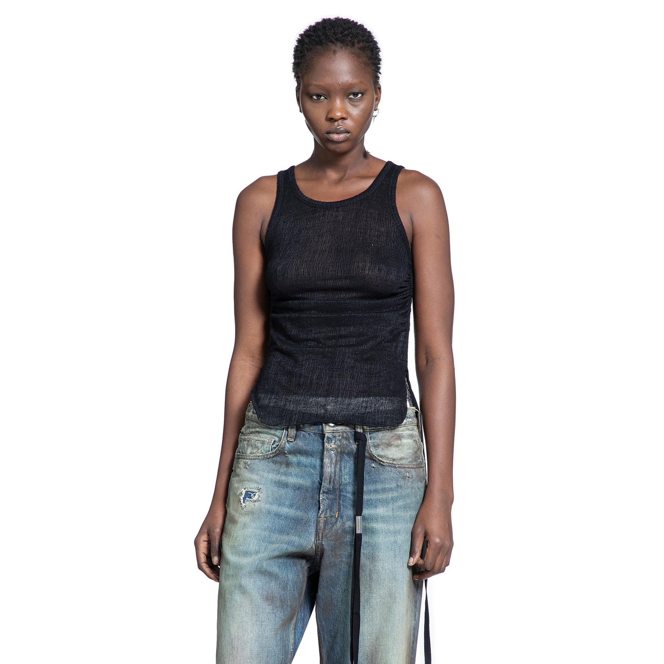 トップス Ann Demeulemeester mesh vest ANN DEMEULEMEESTER - SS14 Button up vest with a mesh back