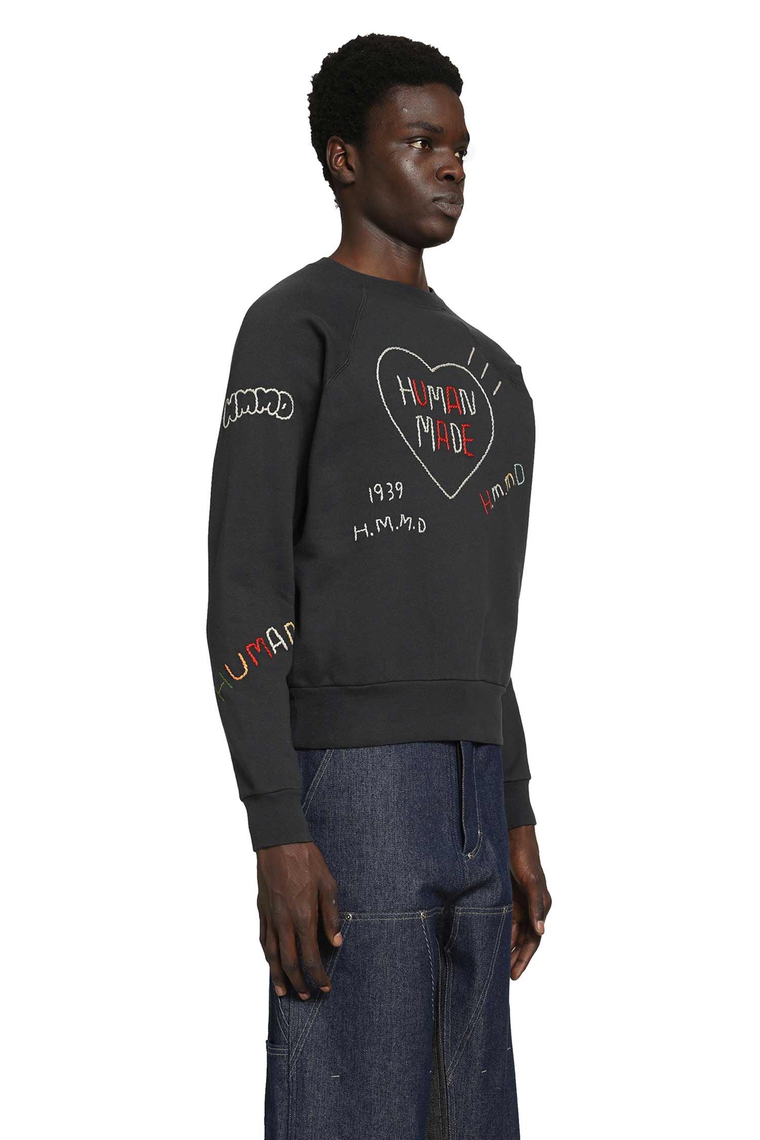 Human Made Embroidered Sweatshirt in Black for Men | Lyst