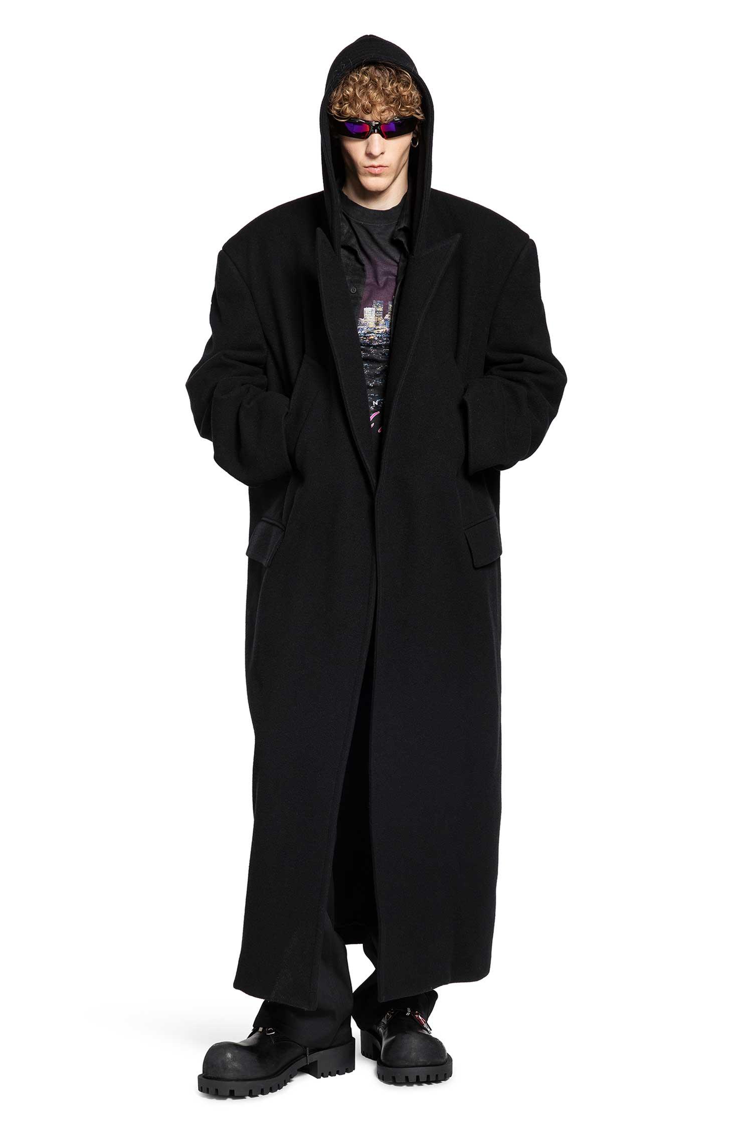 BALENCIAGA 24ss フーデッド ラグラン マキシコート Balenciaga Hooded Maxi Coat in Black for Men | Lyst