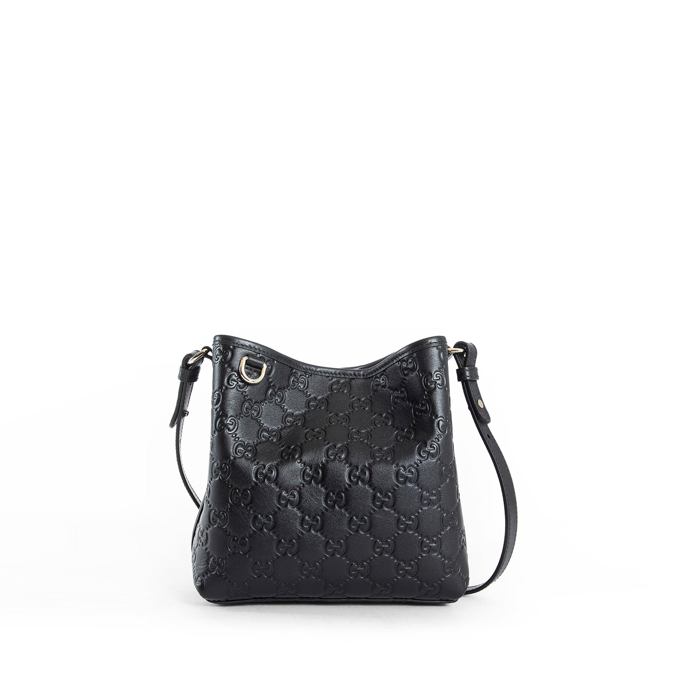 ショルダーバッグ・ポシェット GUCCI BLACK LEATHER BUCKET SATCHELS ショルダーバッグ・ポシェット GUCCI BLACK LEATHER BUCKET