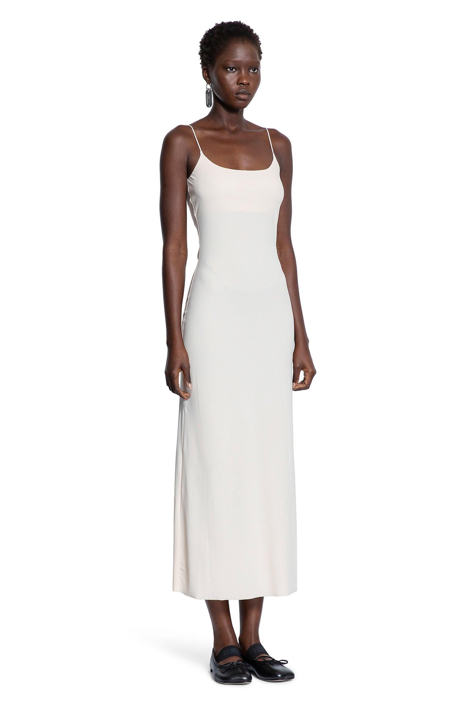 ワンピース MM6 Maison Margiela DRESS Off-White Cotton Voile Maxi Dress by MM6 Maison Margiela on Sale
