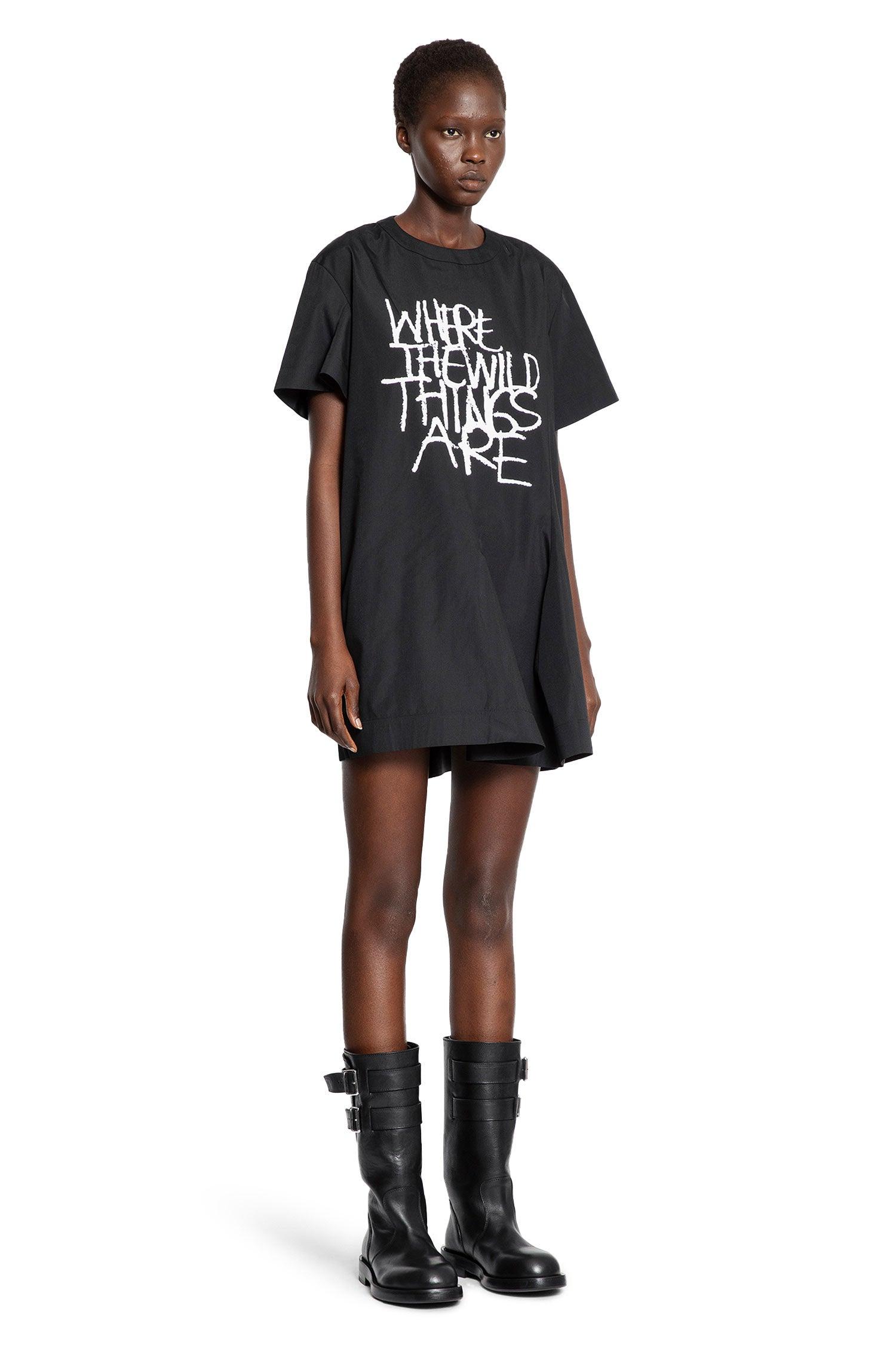 国内より1WEEK【sacai】WHERE THE WILD THINGS ARE Poplin Dress Sacai Where The Wild Things Are Poplin Dress in Black | Lyst UK