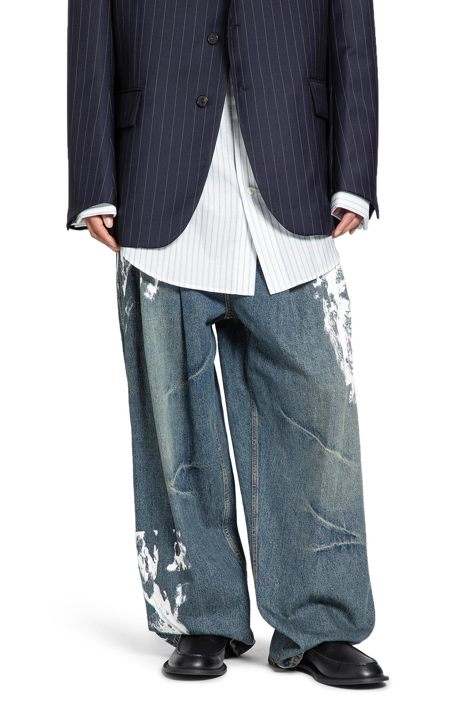 Hed Mayner Pleated Jeans in Blue for Men | Lyst