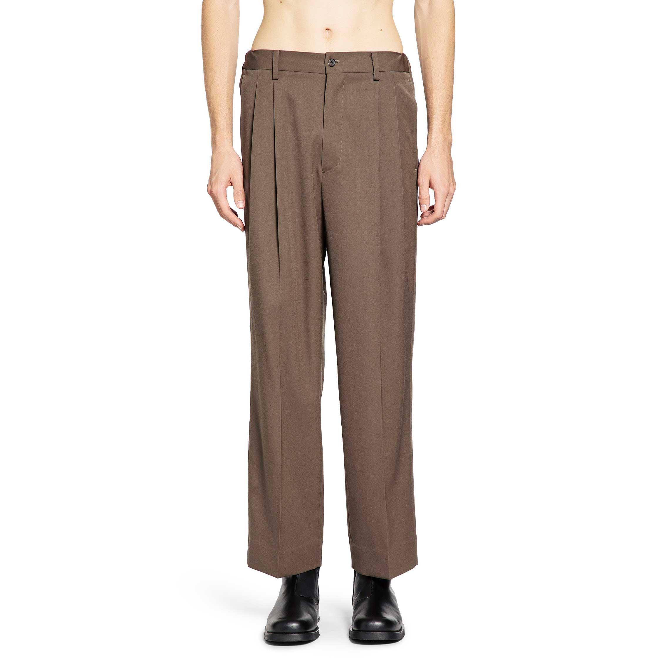 Ssstein Two Tuck Easy Trousers in Brown | Lyst UK