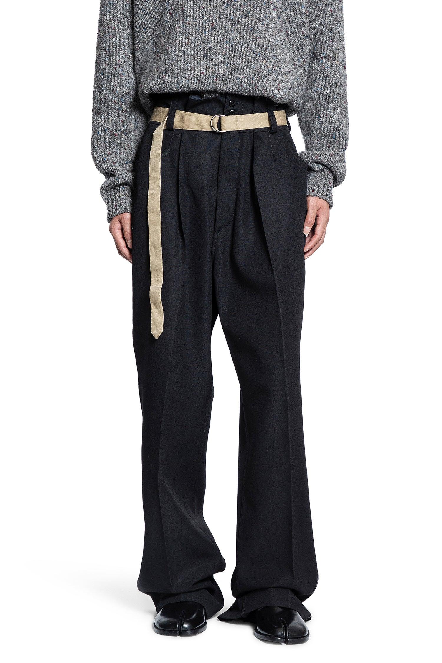 超レア　martin margiela wool pants Maison Margiela - Classic Wool Trousers in Black - SI1KA0010