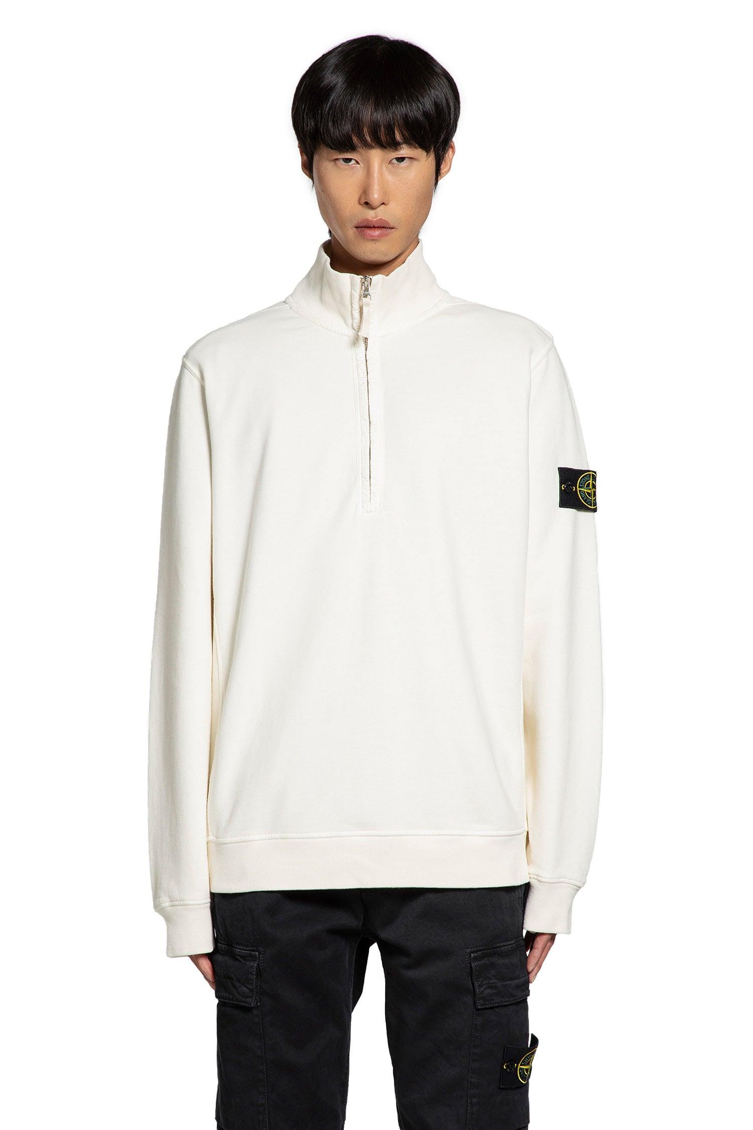 Stone Island 6100068 Half-Zip Sweatshirt in White for Men | Lyst