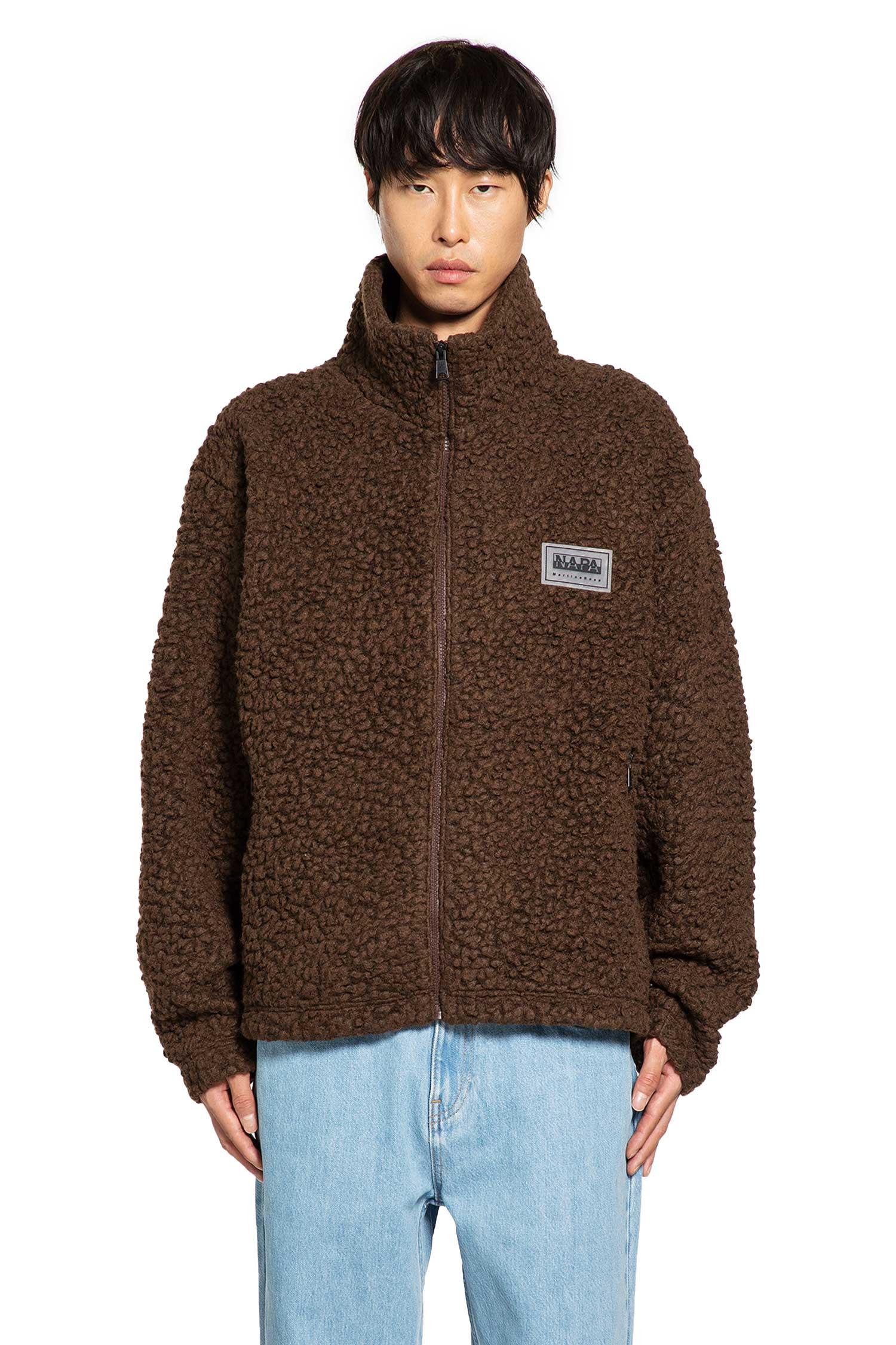 Napapijri Martine Rose T-Emin Wool Fleece Jacket in Brown for Men 