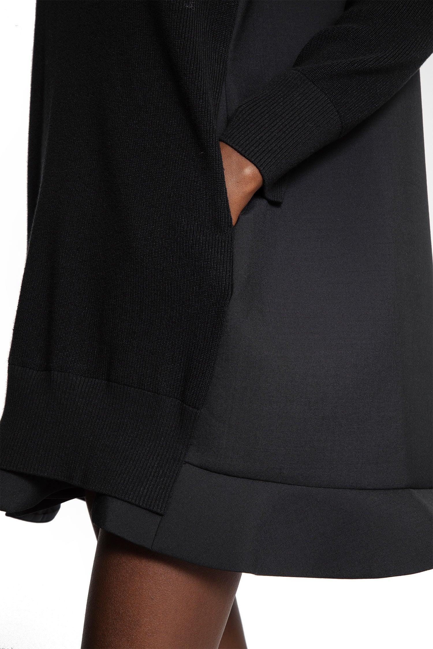 Sacai Suiting Mix Knit Dress in Black | Lyst
