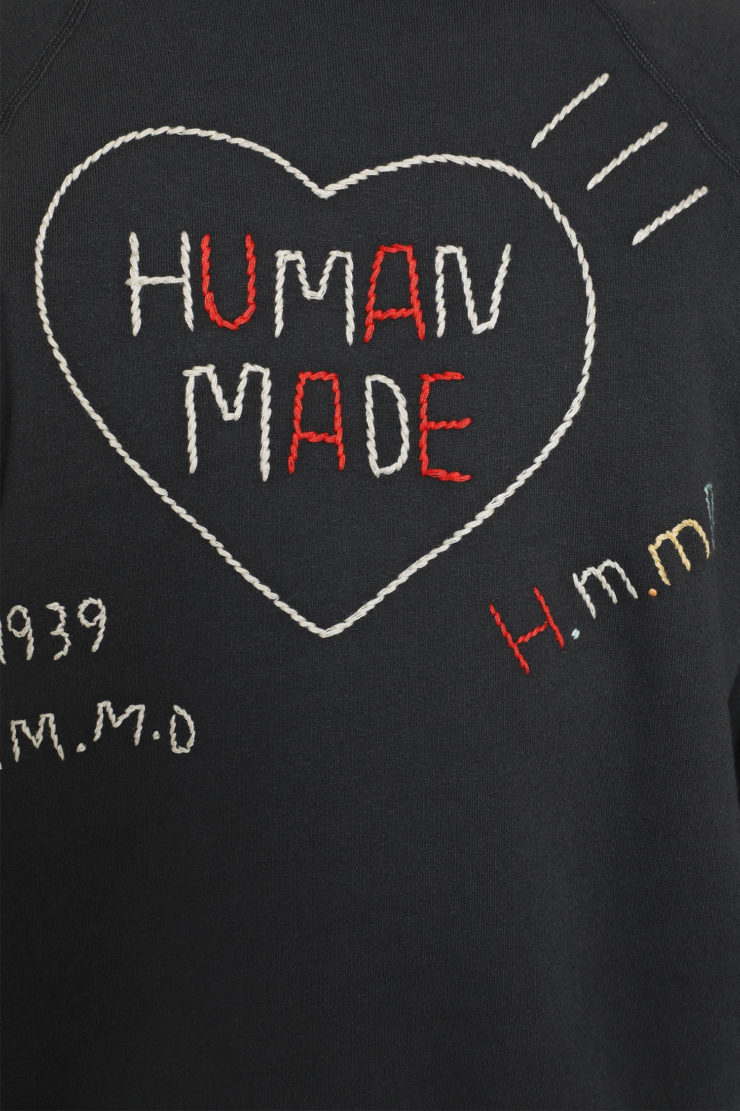 Human Made Embroidered Sweatshirt in Black for Men | Lyst