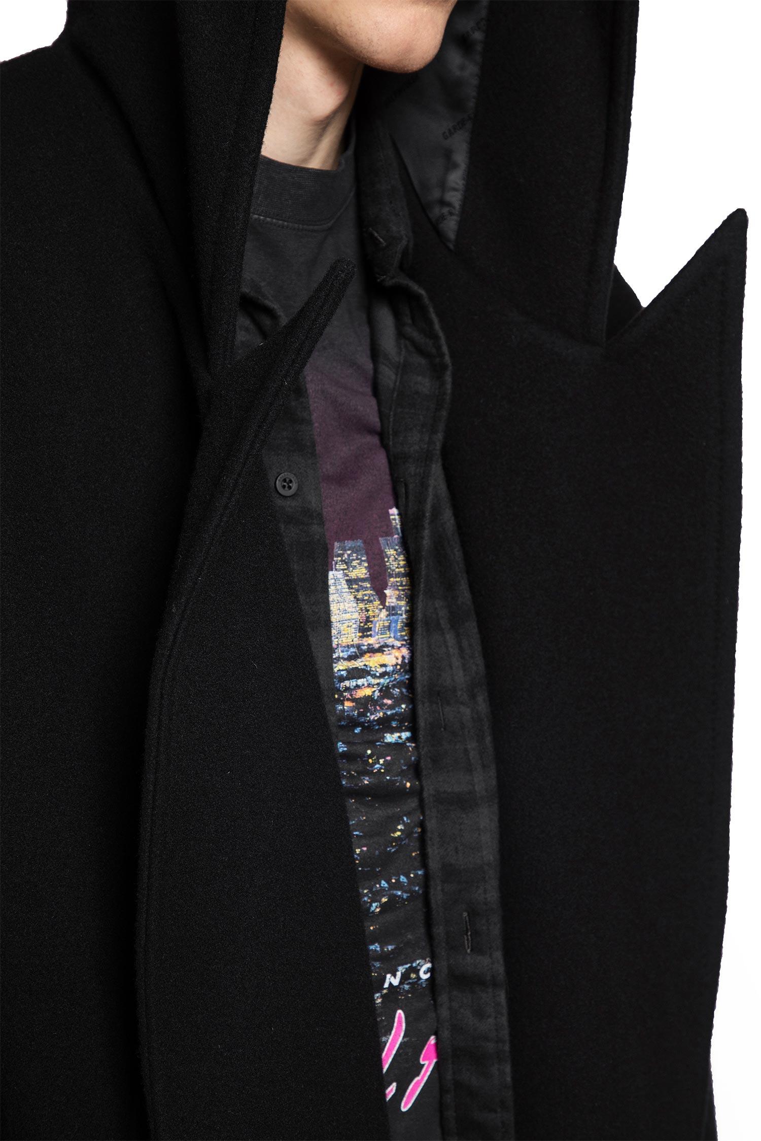 Balenciaga Hooded Maxi Coat in Black for Men | Lyst