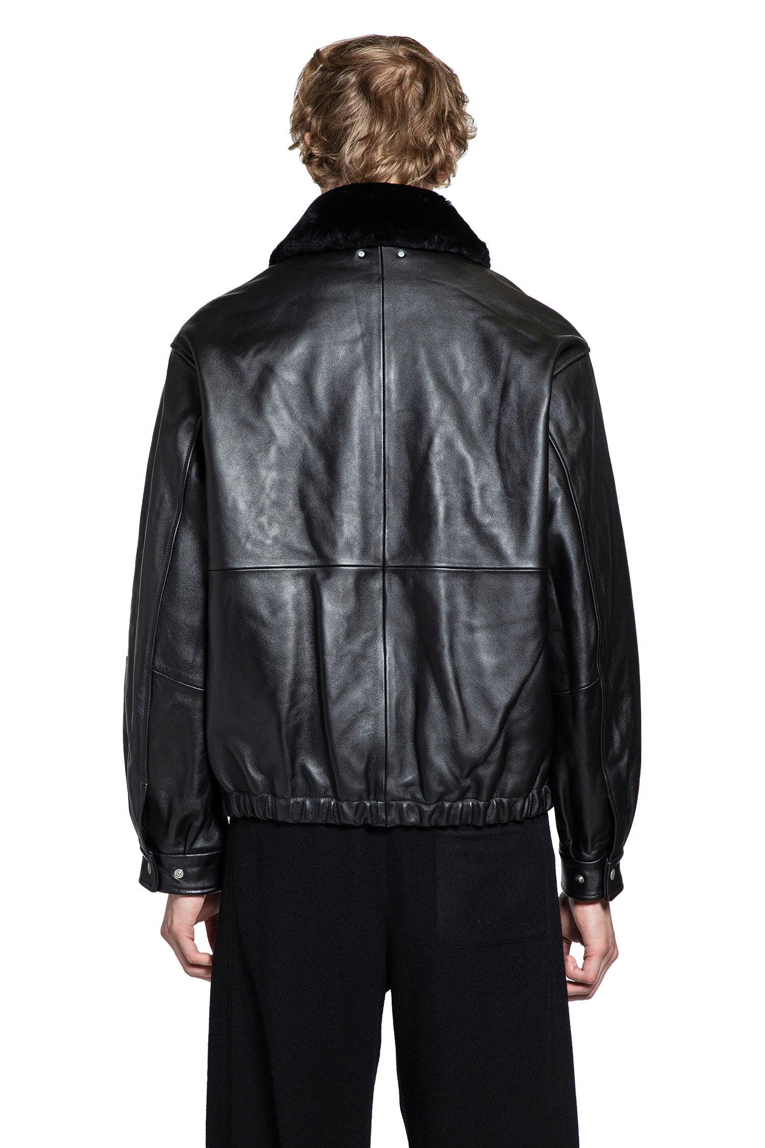 Ssstein Shearling Leather Jacket in Black for Men | Lyst