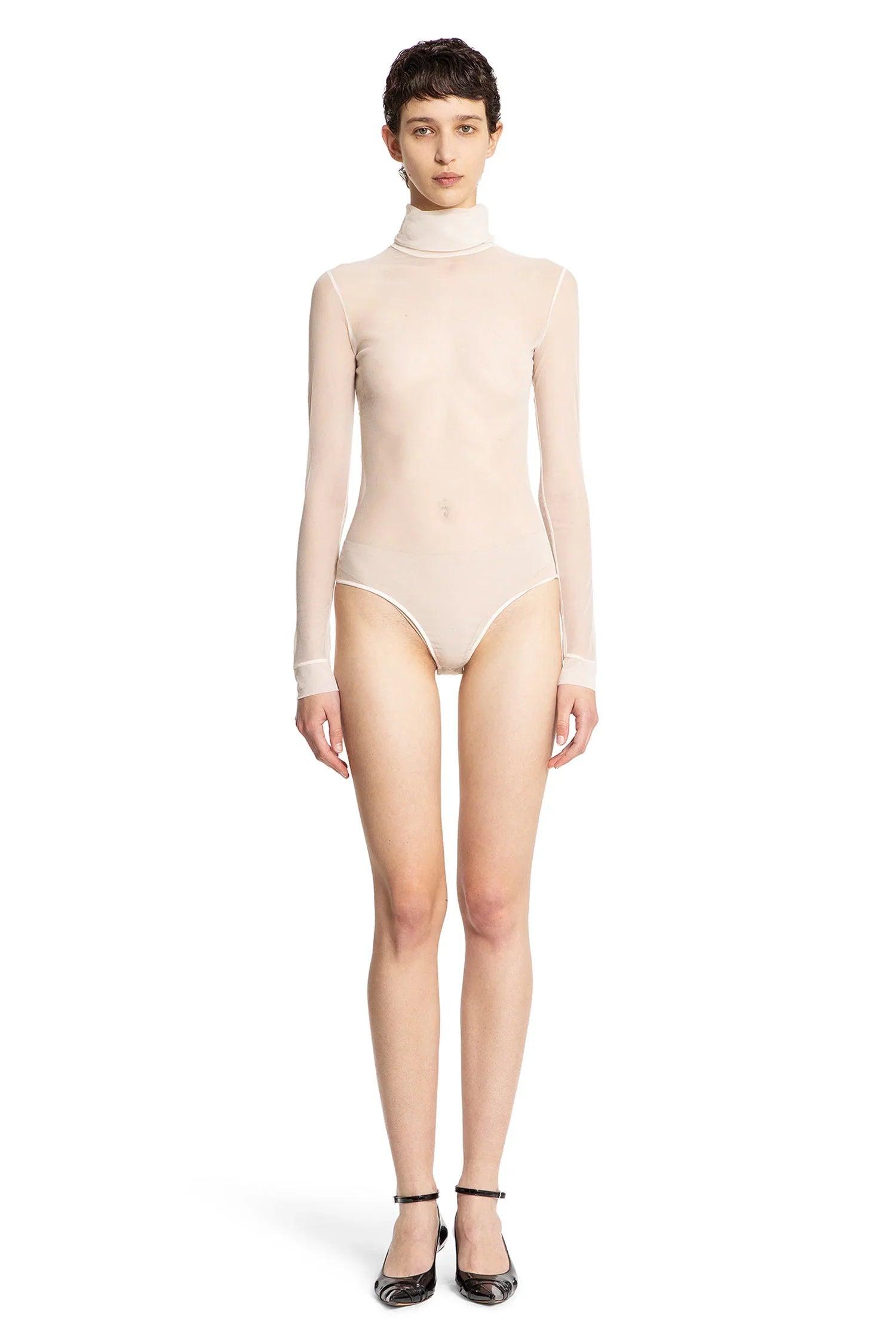 インナー・ルームウェアその他 Maison Margiela Skin pink stretch nylon bodysuit Maison Margiela Skin Pink Stretch Nylon Bodysuit In Neutral
