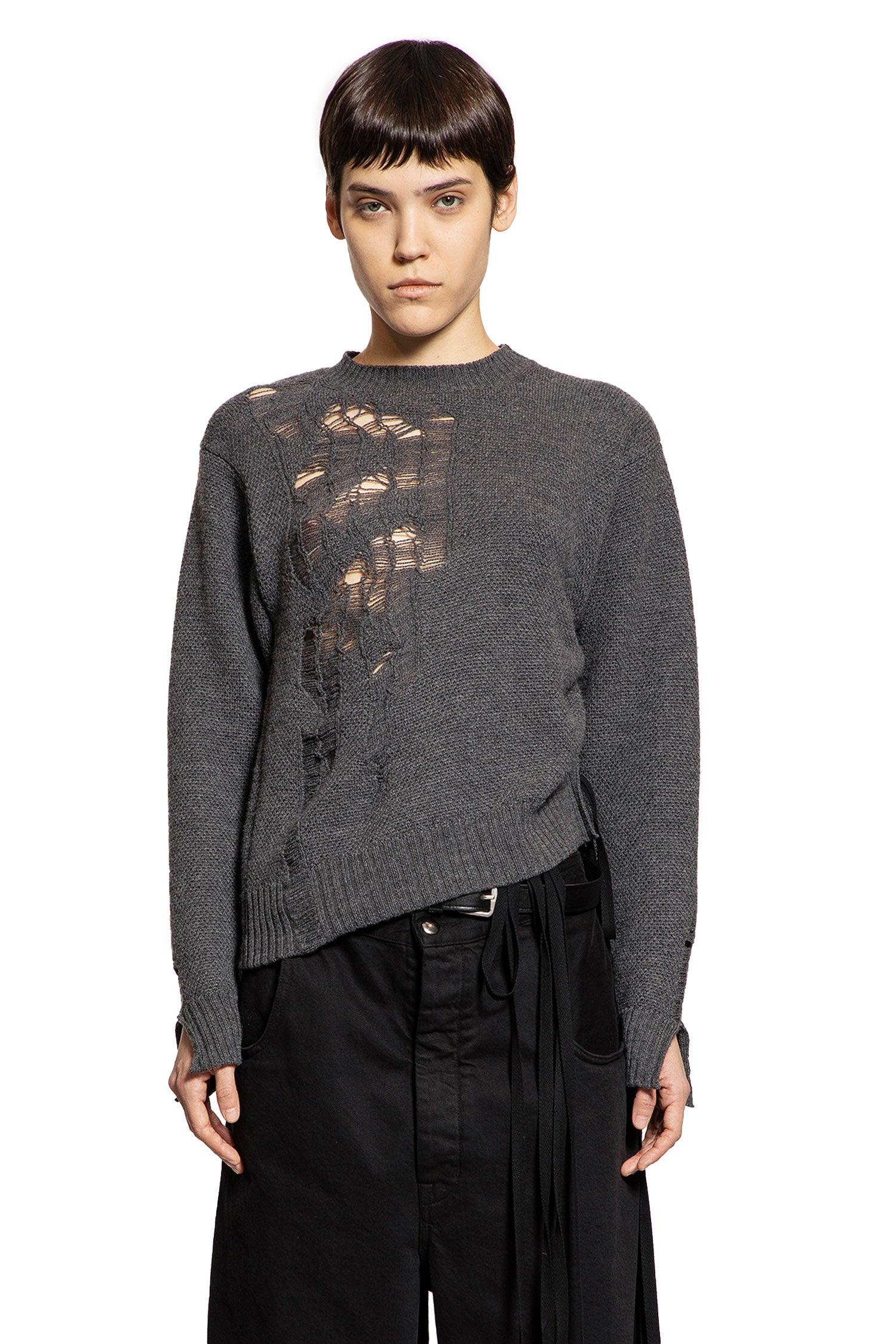 Tシャツ・カットソー Ann Demeulemeester KRIS KNITTED 3-HOLES TOP Ann Demeulemeester Ann Demeulemeester Kris Knitted 3-Holes