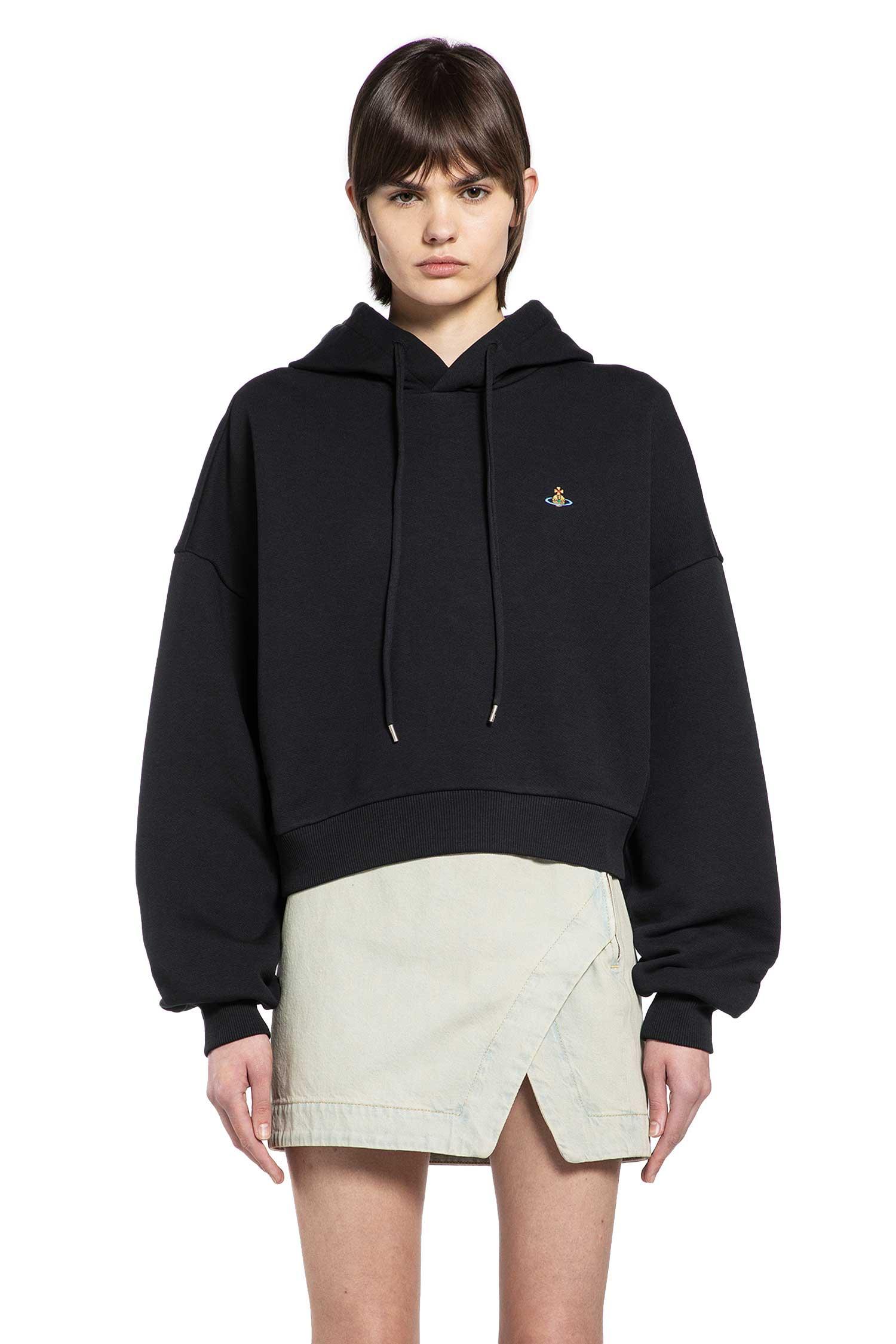 Vivienne Westwood Cropped Box Hoodie in Black | Lyst