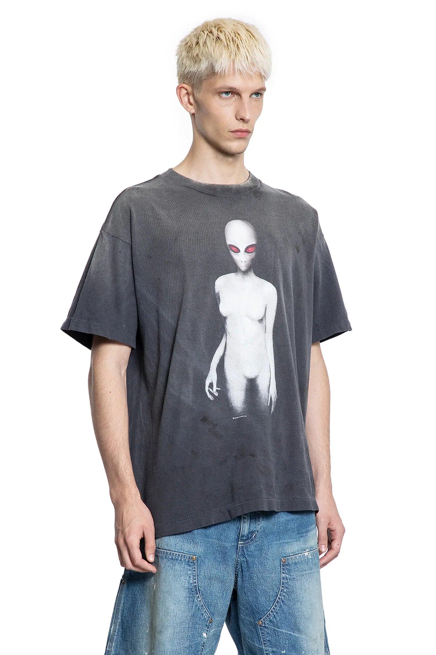 Saint Michael Alien Short Sleeve T-Shirt in Blue for Men | Lyst UK