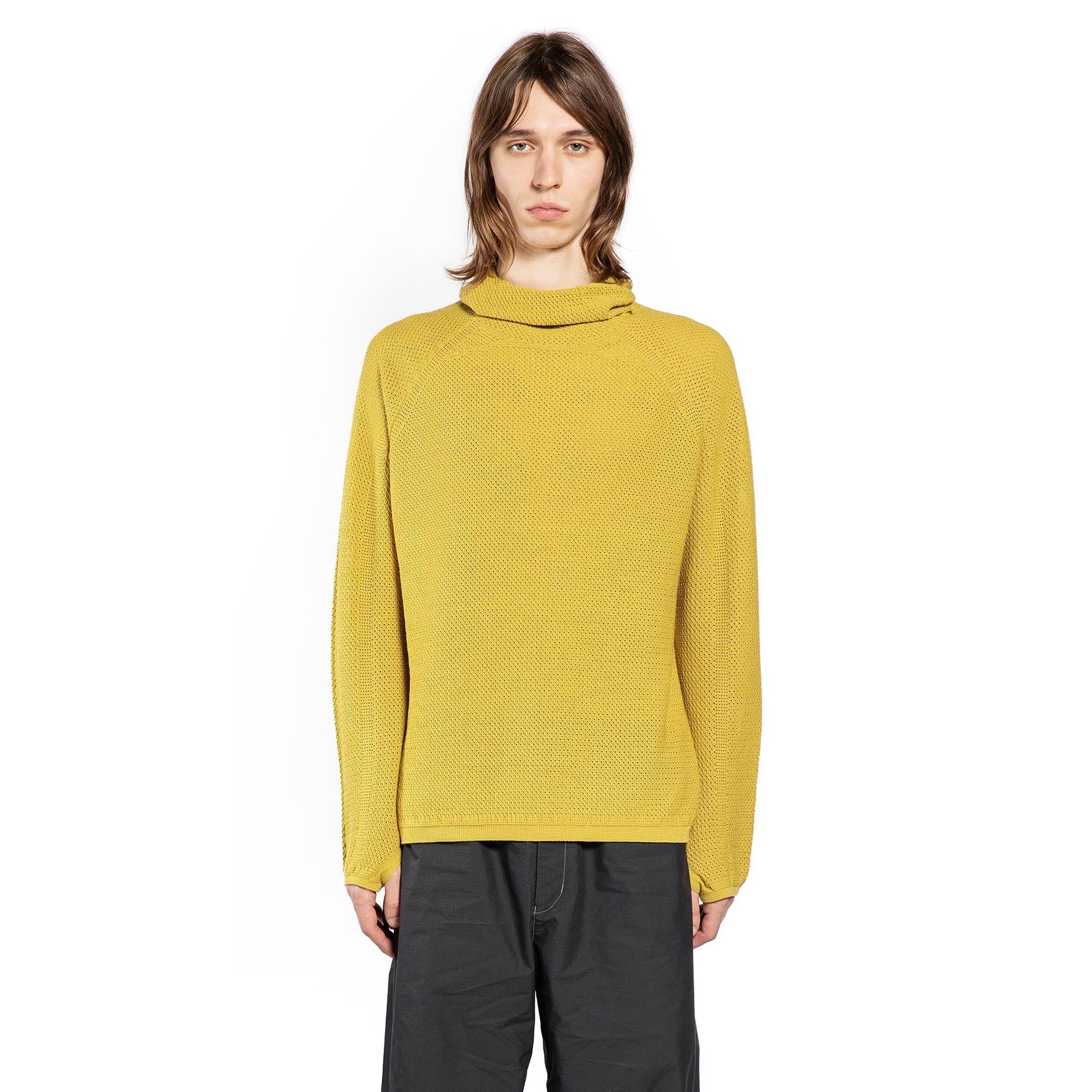 Goldwin 0 Perforated Wholegarment Knit Top in Yellow for Men | Lyst