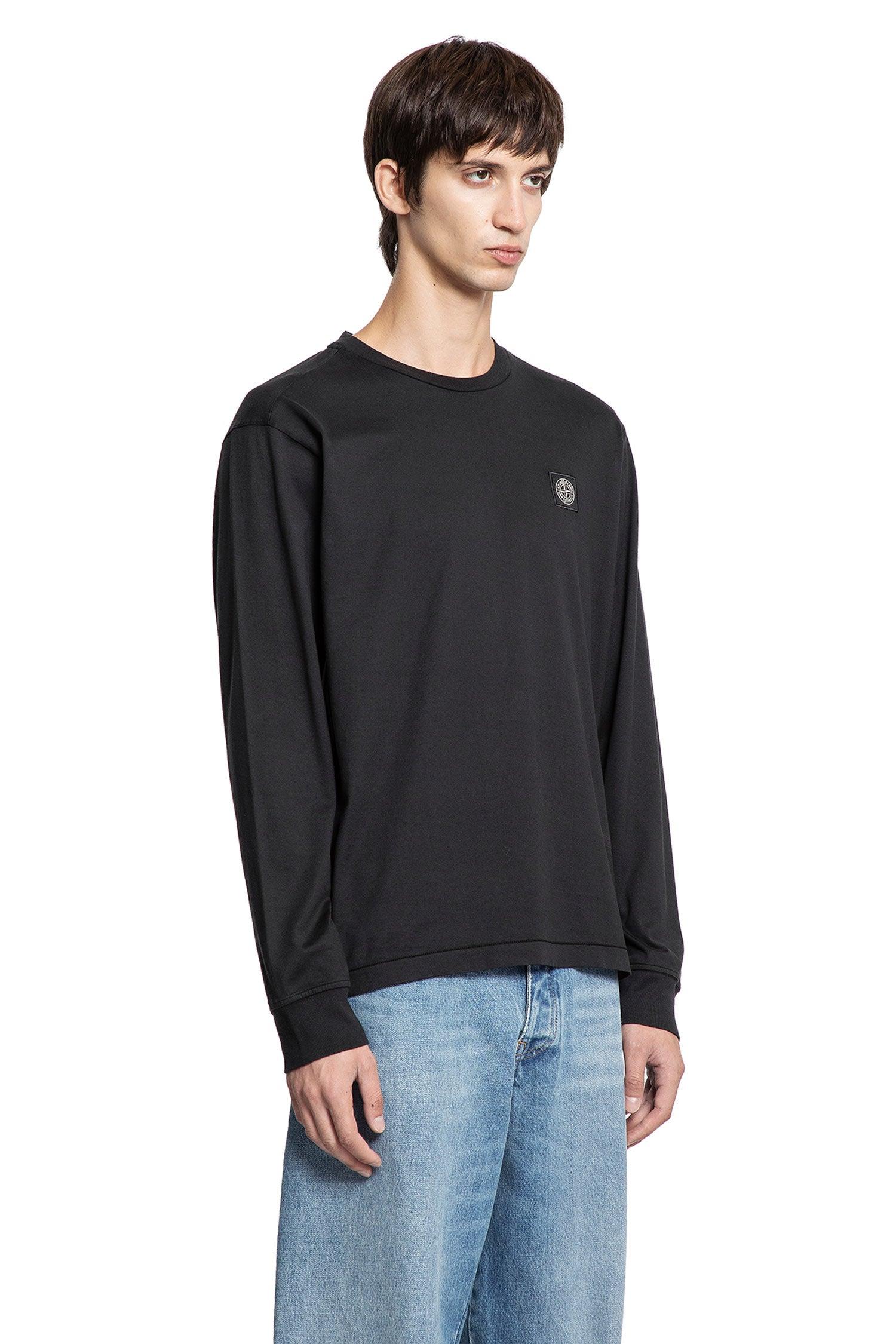 【STONE 】COTTON JERSEY SLIM FIT LONG-SLEEVE T-SHIRT STONE ISLAND Logo-Appliquéd Garment-Dyed Cotton-Jersey T