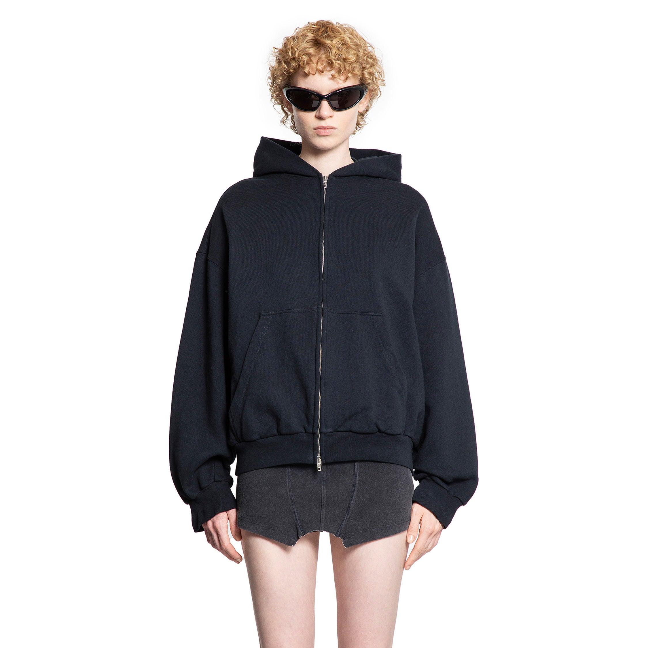 Balenciaga Flipped Uni Zip-Up Hoodie Regular Fit in Blue | Lyst