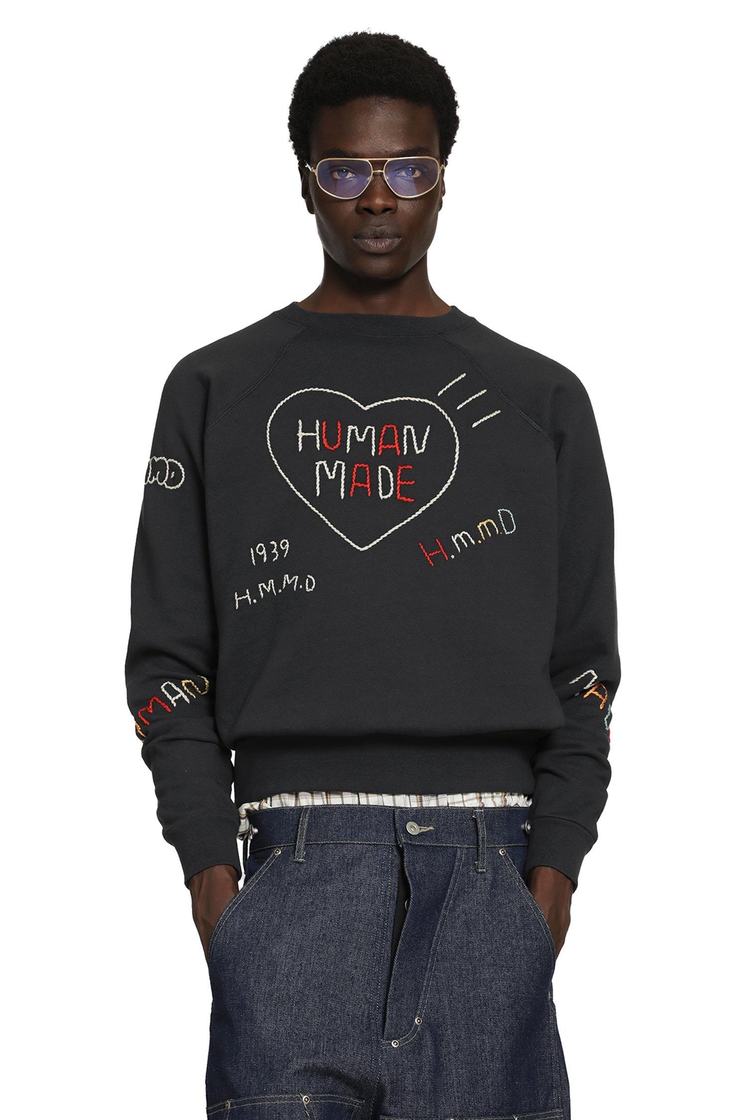 Human Made Embroidered Sweatshirt in Black for Men | Lyst