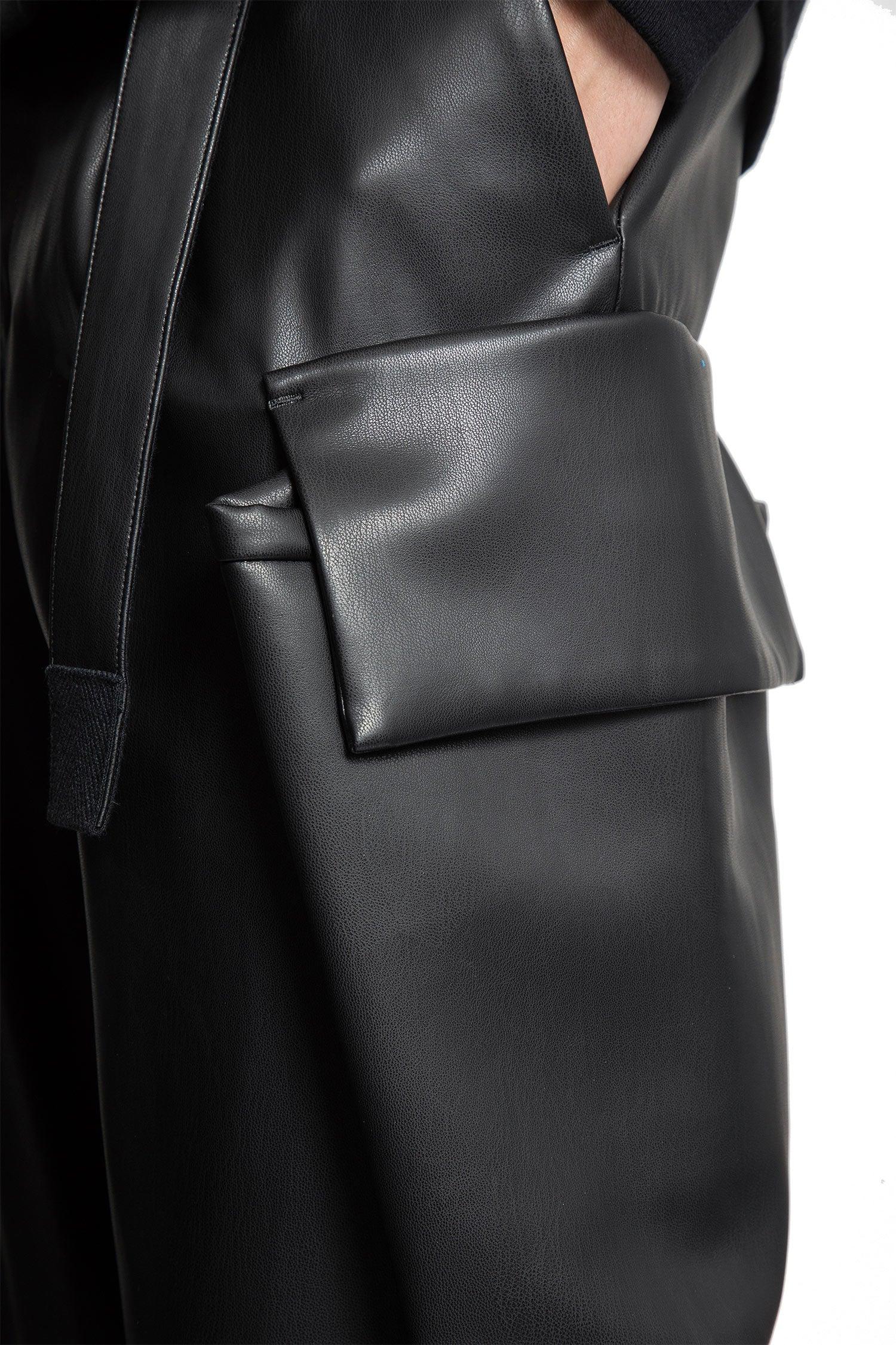 Sacai Faux Leather Pants in Black for Men | Lyst