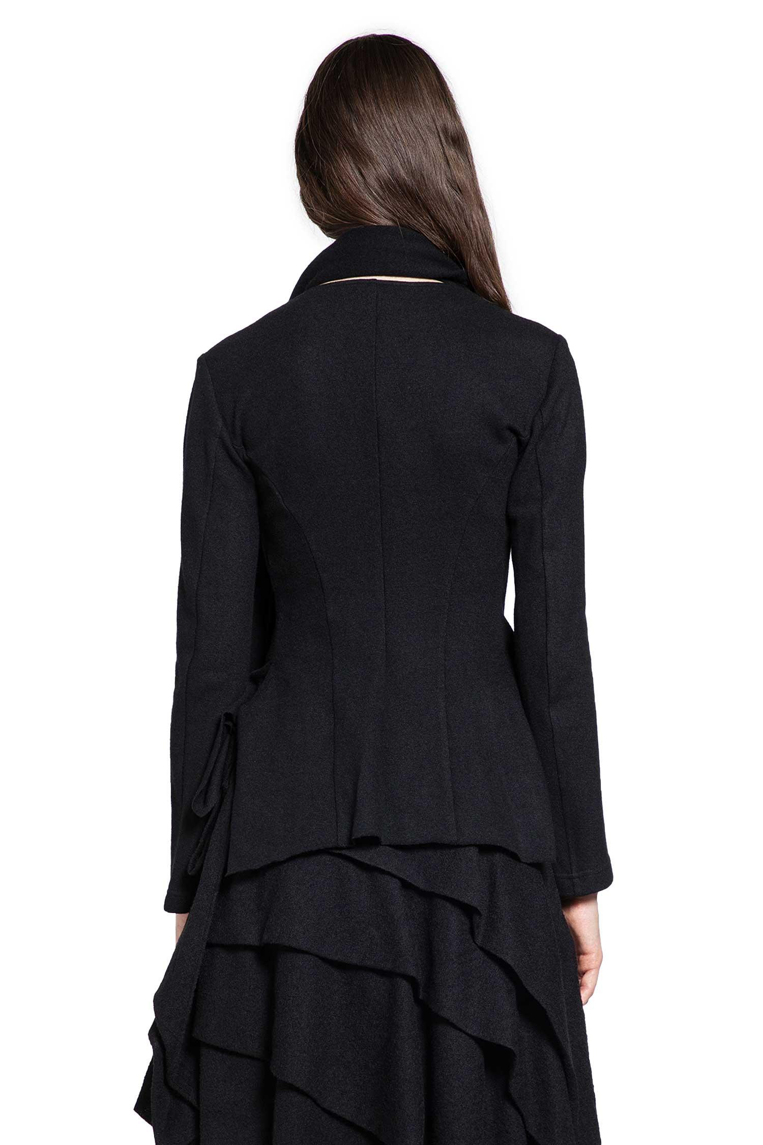 Yohji Yamamoto Stole Detail Jacket in Black | Lyst