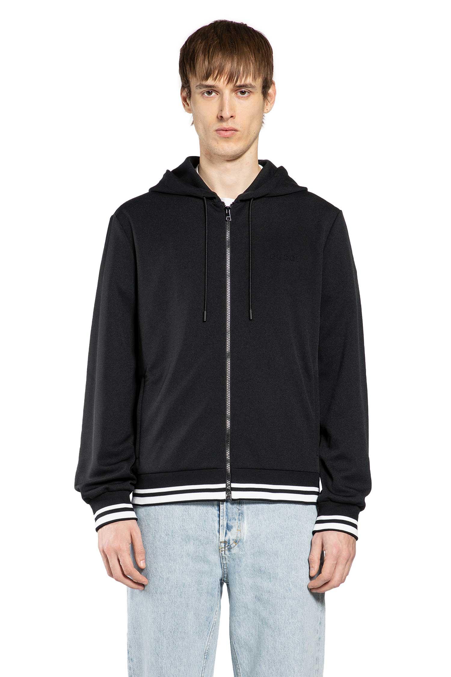 Gucci Technical Jersey Zip-Up Hoodie in Black for Men | Lyst