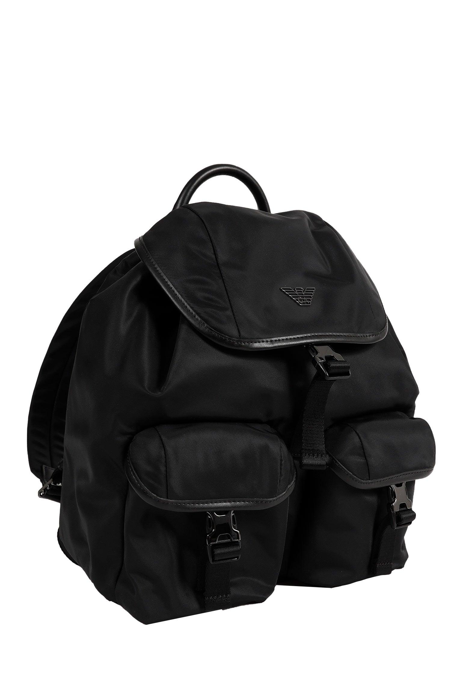 Emporio Armani Travel/School Backpack Emporio Armani Leather backpack - Black - Men|Y4O409Y138E81072 main image 2
